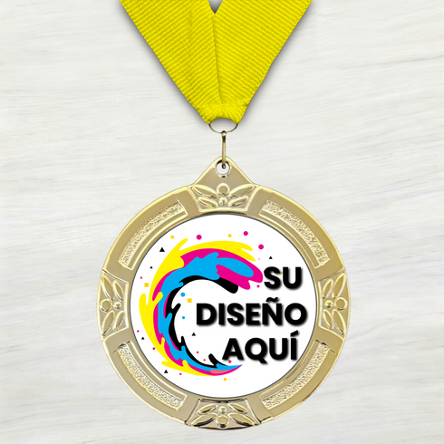 Medalla de Metal Personalizada de 2.5" con Cinta MDL751